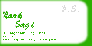 mark sagi business card